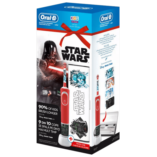 Зубная электрощетка Braun Kids Vitality D100 StarWars Красный  photo 3