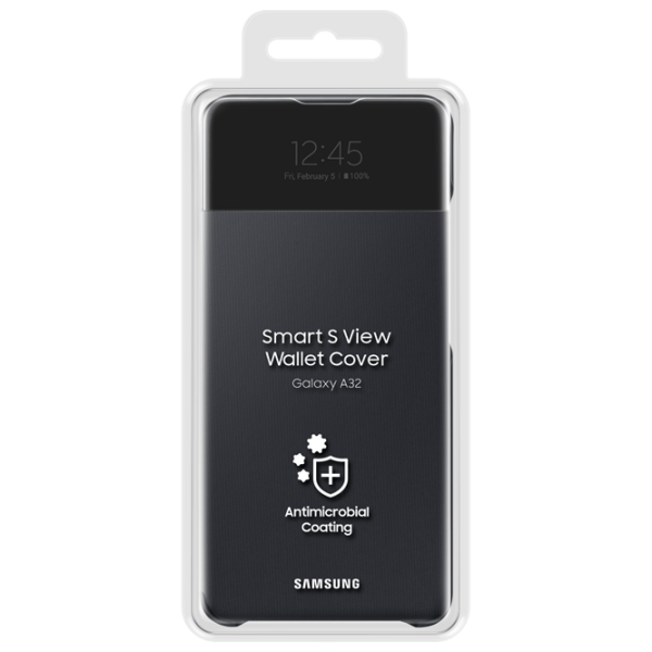 Husă pentru smartphone Samsung Galaxy A32 (EF-EA325PBEGRU) Black Samsung, PC, Flip Cover View photo 5