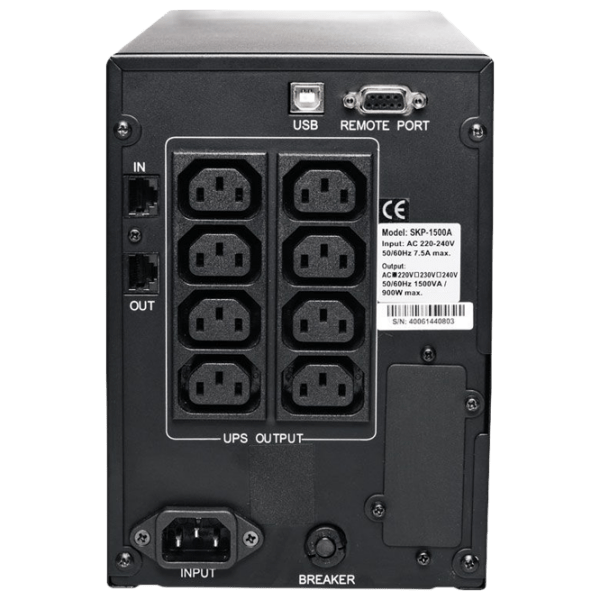 ИБП PowerCom SPT-1000 1000VA/800W, Чёрный  photo 2