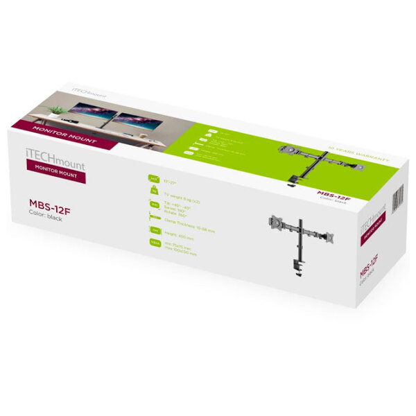 Suport pentru monitor iTechmount MBS-12F Black VESA 100 x 100 mm photo 4