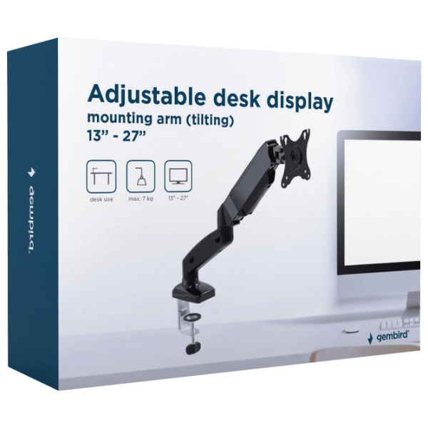 Suport pentru monitor Gembird MA-DA1-01 Black VESA 100 x 100 mm photo 2