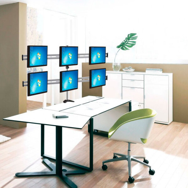 Suport pentru monitor Reflecta PLANO Desk 23-1010S Silver VESA 100 x 100 mm photo 2