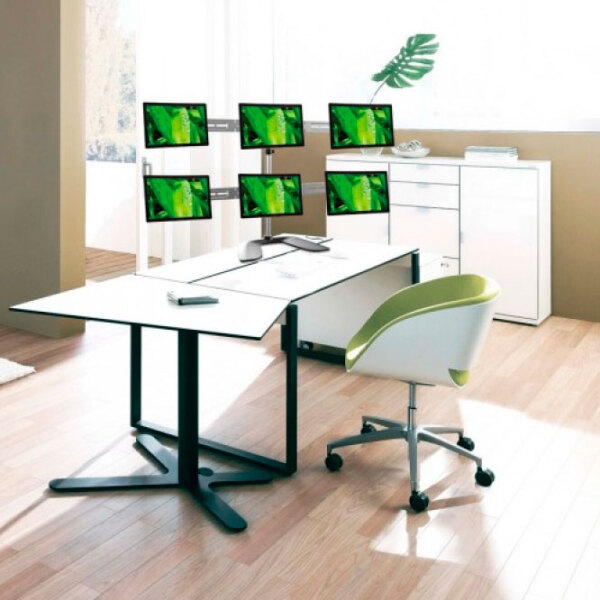 Suport pentru monitor Reflecta PLANO DeskStand 23-1010 S Silver VESA 100 x 100 mm photo 3
