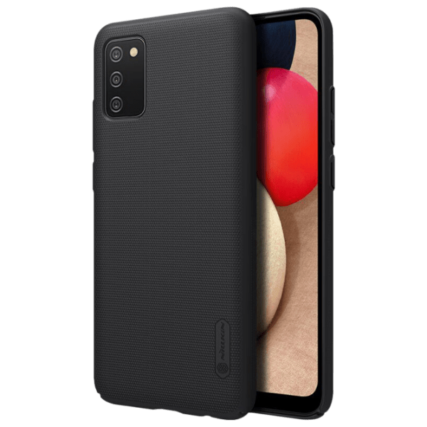 Husă pentru smartphone Samsung Galaxy A02s (Frosted Shield) Black Nillkin, TPU, Back photo 4
