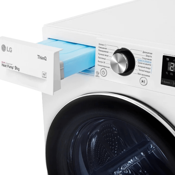Mașină de uscat rufe LG DC90V9V9W White 9 kg, A+++ photo 5