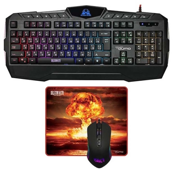 Tastatură Qumo Wartime Black Gaming, Cu fir photo 2