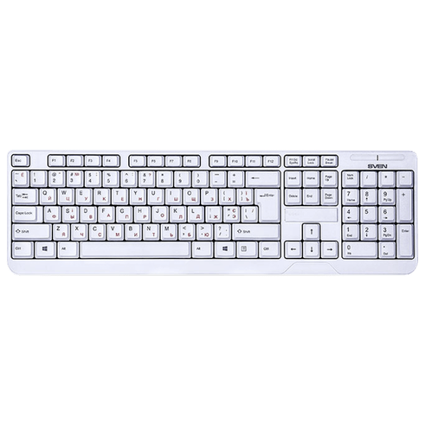 Клавиатура Sven KB-C2200W Белый Для дома и офиса, Проводная photo 1