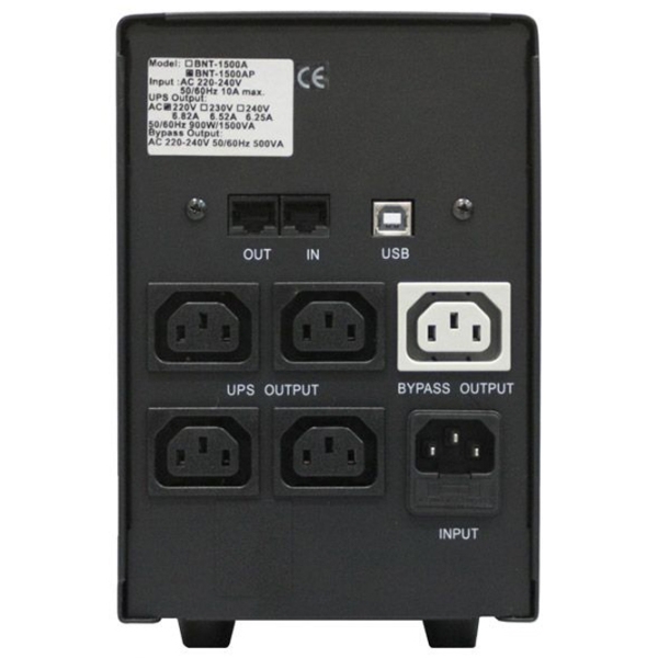 UPS PowerCom BNT-1000AP (600 / 1000VA) Black  photo 3