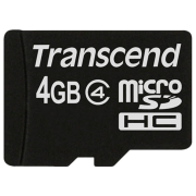 MicroSD Card Transcend TS4GUSDC4 4 GB 