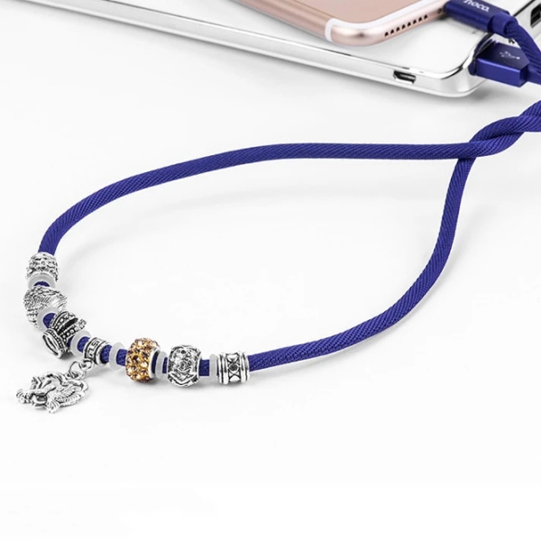 Кабель для телефона Hoco U13 USB Type-A/ Lightning Синий  photo 3