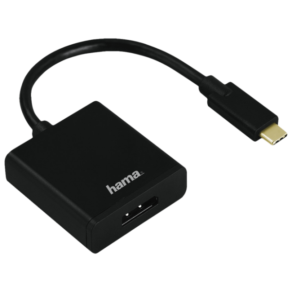 Adaptor Hama 135725 USB-C for Display Port, Black  photo 1