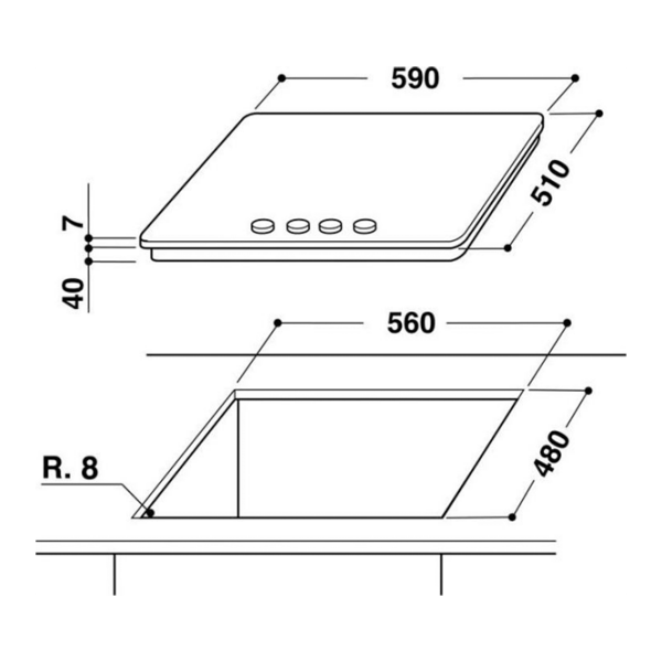 Plită încorporabilă pe gaz Whirlpool GMA 6422/ IXL Inox Inox, Gratare: Fontă photo 3