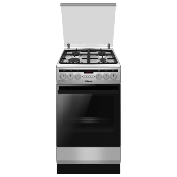 Плита Hansa FCMXS582977 Нержавеющая сталь Тип плиты: Газовая, 62 л, Тип духовки: Электрическая photo 1