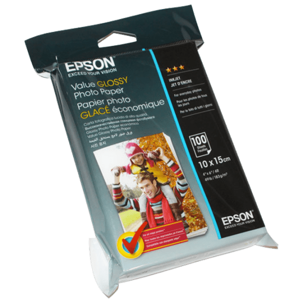 Hârtie foto pentru imprimante Inkjet Epson Value Glossy Photo Paper 183 g/ m² (100 foi) White Gloss photo 1