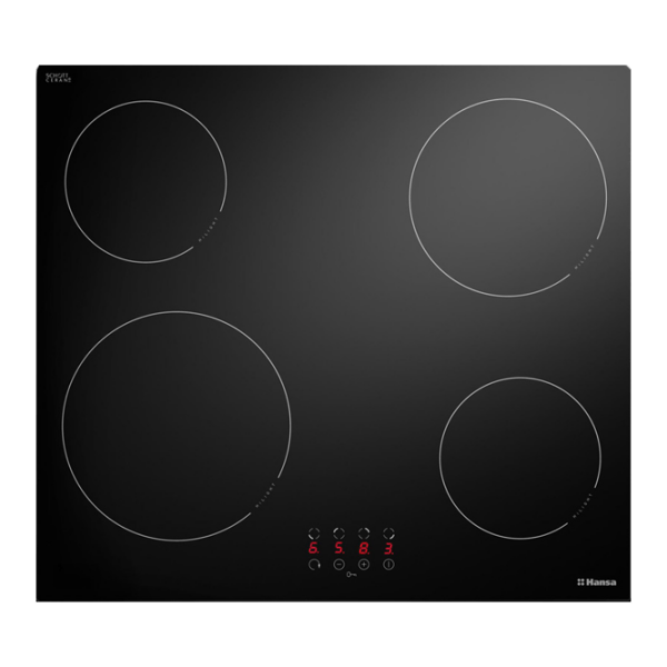 Plită încorporabilă pe gaz Hansa BHC63366 Black Vitroceramică, 6500 W, Electric photo 1