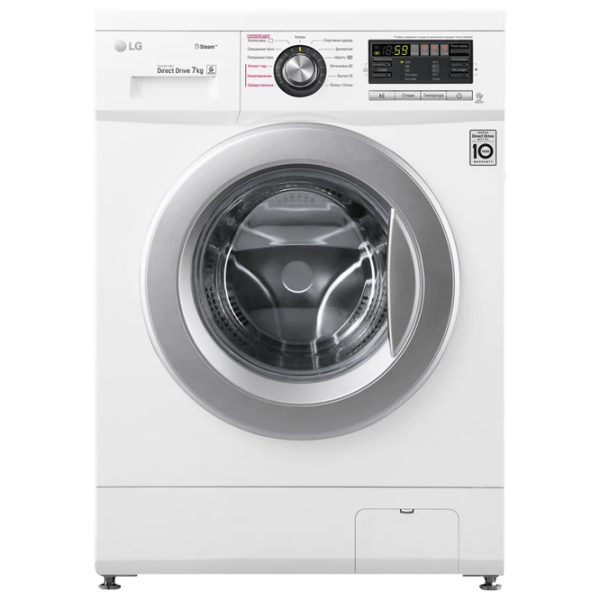 Mașină de spălat LG F1296HDS1 White 7 kg, 1200 rpm, A photo 1