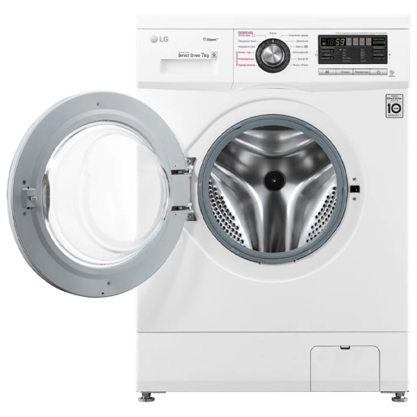 Mașină de spălat LG F1296HDS1 White 7 kg, 1200 rpm, A photo 6