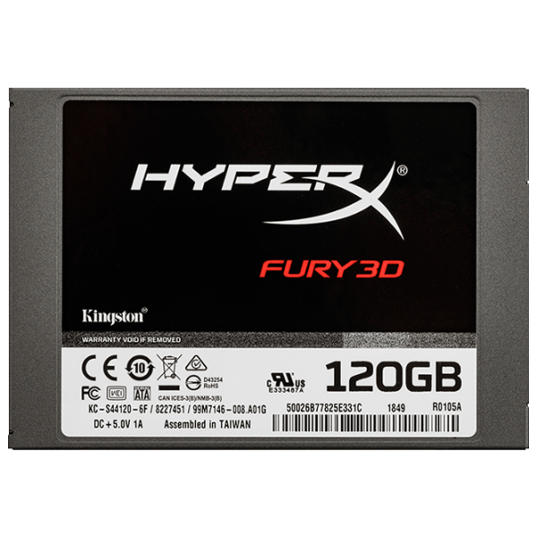 SSD HyperX FURY RGB 2.5'' 120 ГБ Скорость чтения: 500 MБ/ с,
Скорость записи: 500 MБ/ с photo 1