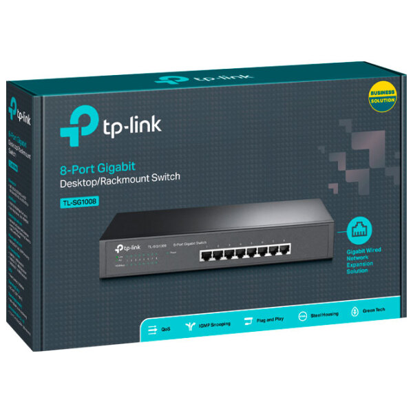 Switch TP-Link TL-SG1008 Black 16 Gbit/ s photo 2