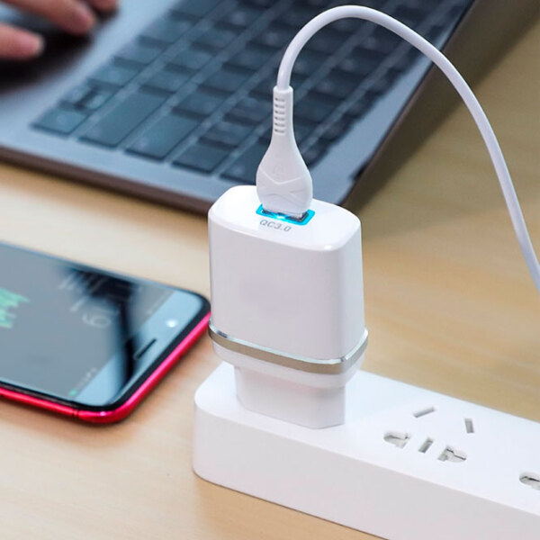 Сетевое зарядное устройство EVO USB QC3.0 (Lightning) (18 Вт) Белый 3 A / Белый photo 6