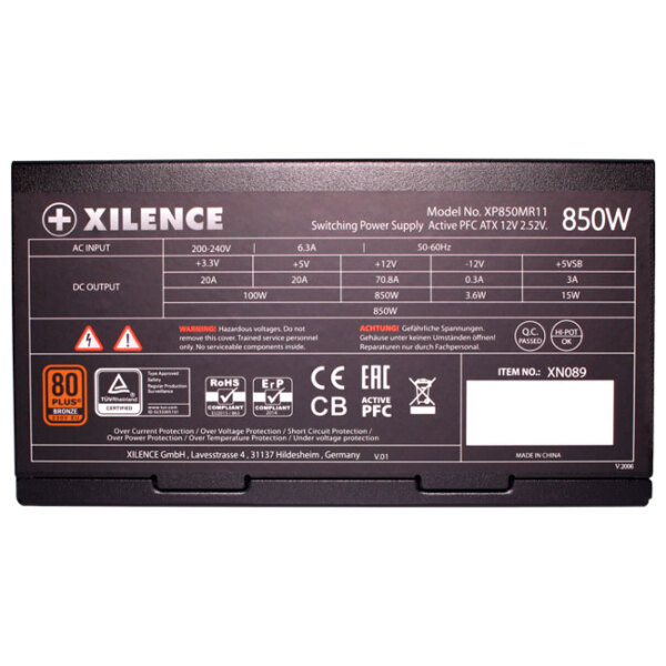 Блок питания ATX 12V 2.52 Xilence XP850MR11 850 Вт Черный  photo 7