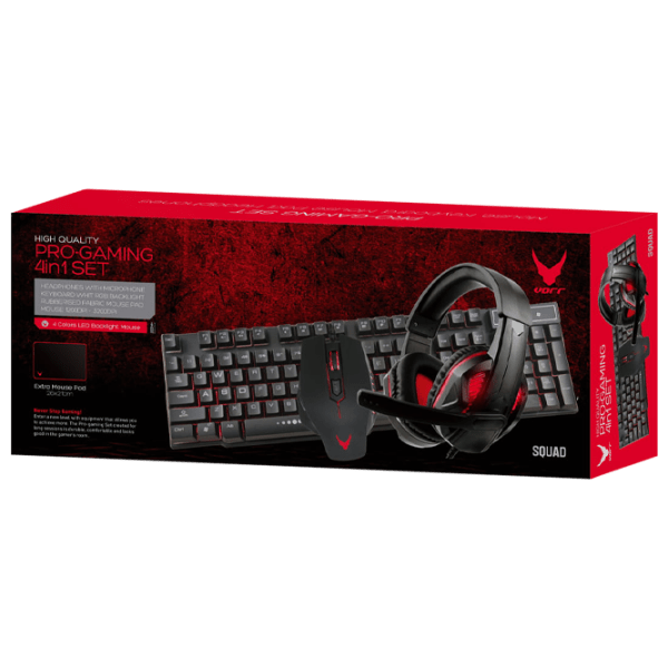 Клавиатура Omega VG4IN1SET0 VARR GAMING Черный Игровой, photo 5
