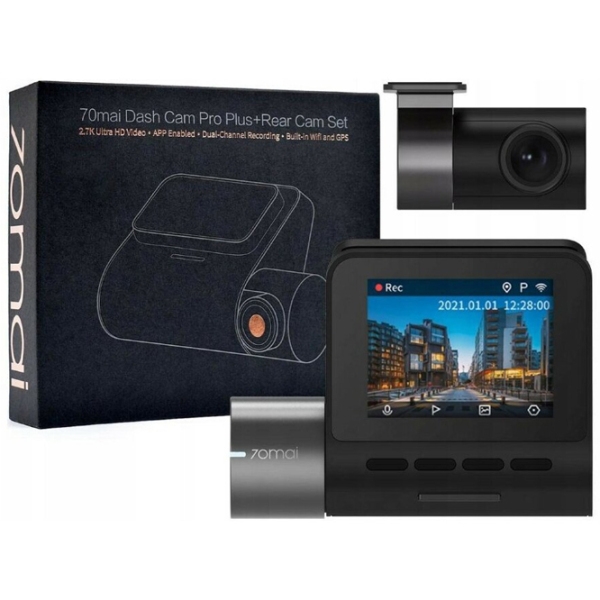 Видеорегистратор Xiaomi 70 Mai A500 Dash Cam Pro Plus + Rear Cam Черный Sony IMX335/ Черный photo 6