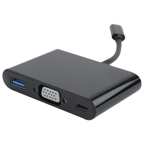 Adapter Cablexpert A-CM-VGA3in1-01 Black USB Type-C photo 1