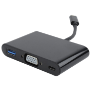 Адаптер Cablexpert A-CM-VGA3in1-01 Черный USB Type-C