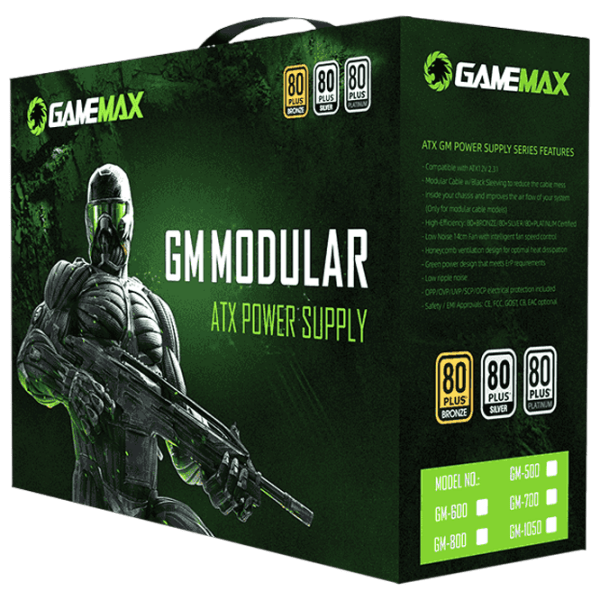 Блок питания ATX 12V 2.31 Gamemax GM-800 800 Вт Черный  photo 5