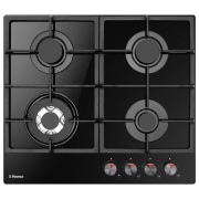 Plită încorporabilă pe gaz Hansa BHKS611505 Black , Gratare: Fontă