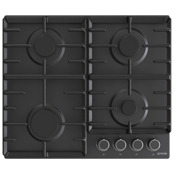 Газовая варочная панель Gorenje G 642 AB Черный Эмалированная сталь, Решетка: Чугунная photo 1