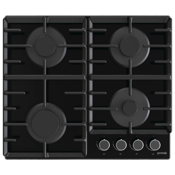 Plită încorporabilă pe gaz Gorenje GT 642 AB Black Sticlă călită, Gratare: Fontă photo 1