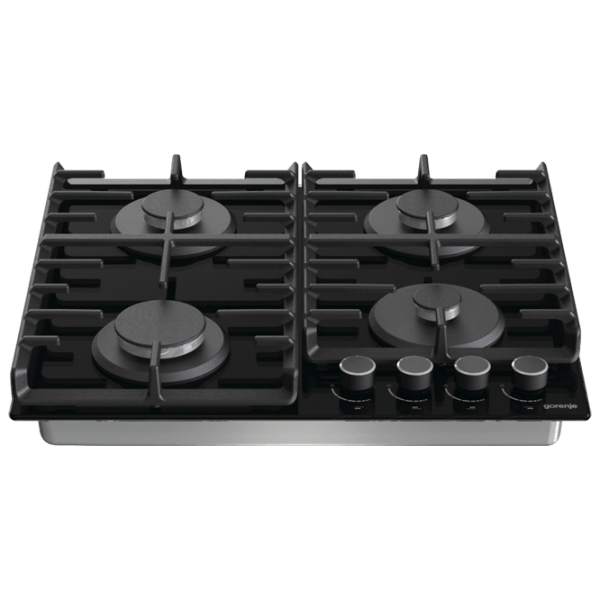 Plită încorporabilă pe gaz Gorenje GT 642 AB Black Sticlă călită, Gratare: Fontă photo 2