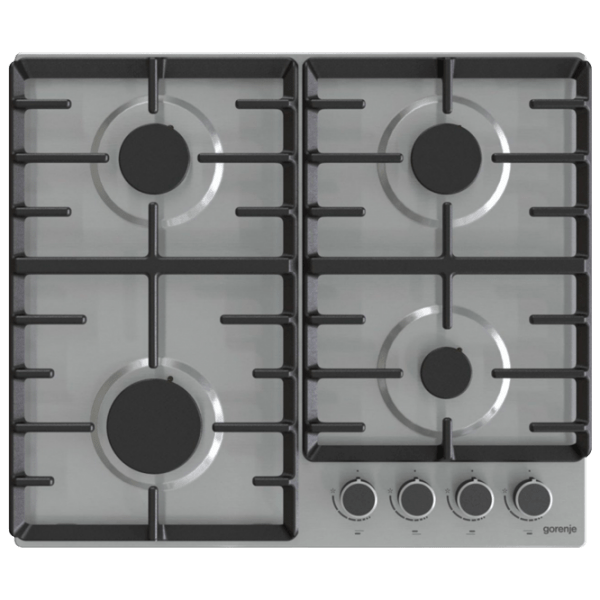 Газовая варочная панель Gorenje G 642 ABX Нержавеющая сталь Нержавеющая сталь, Решетка: Чугунная photo 1