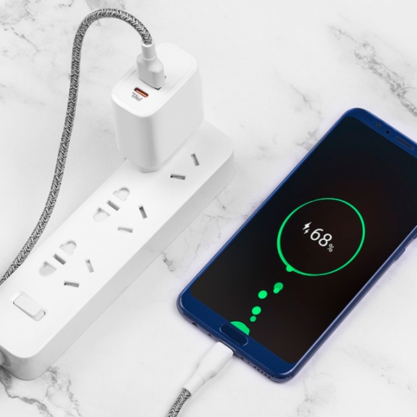 Încărcător de rețea EVO USB QC3.0 + PD Type-C (18 W) White 2 A / White photo 6