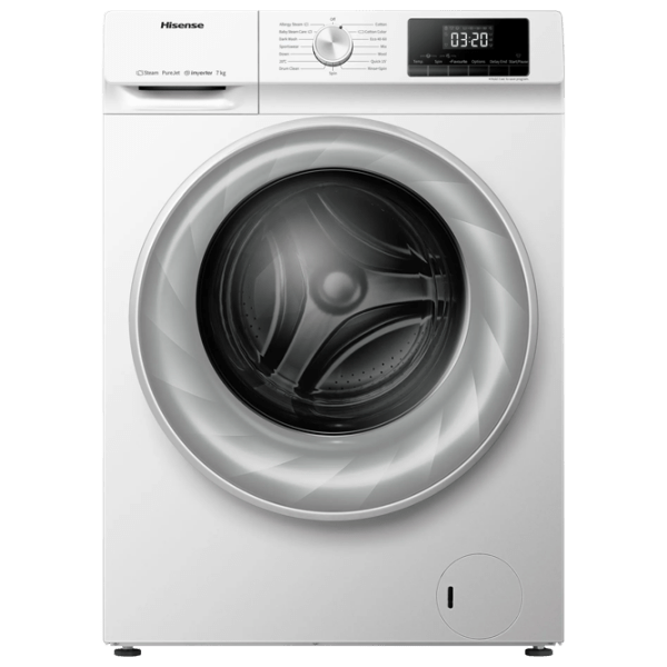 Mașină de spălat Hisense WFQY7014EVJM White 7 kg, 1400 rpm, A++ photo 1