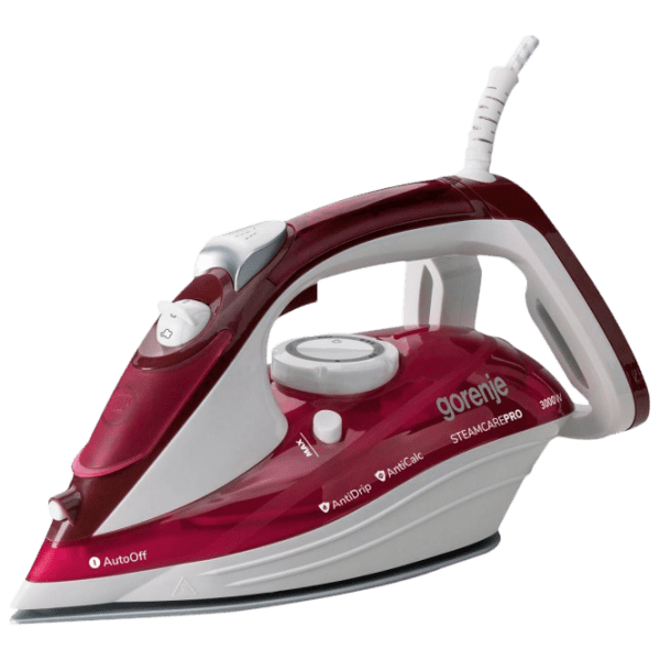 Fier de călcat Gorenje SIH3000RBC Bordo 3000 W, 40 g/ min, 0.35 l, Ceramică photo 1