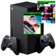 Consolă pentru jocuri Microsoft Xbox Series X Black + Fifa 21 + Forza Horizon 3 + Extra controller SSD 1 TB, RAM 16 GB