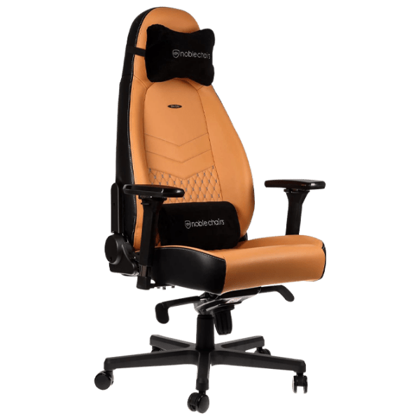Scaun Gaming NOBLECHAIRS ICON NBL-ICN-PU-GOL Brown Gray  photo 1