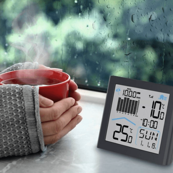 Stație meteorologică cu radio Hama Rainy Black  photo 3
