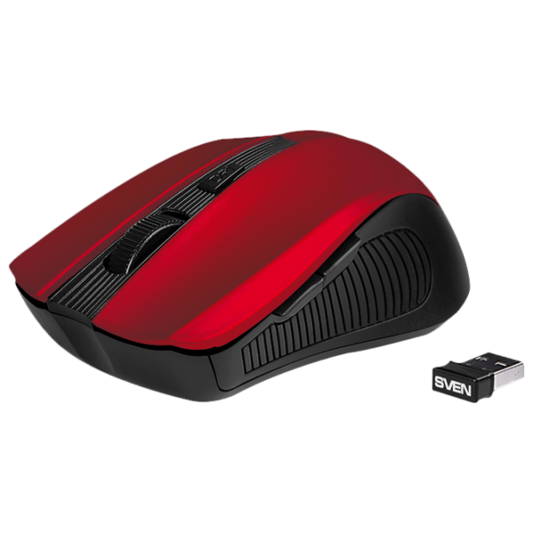 Mouse Sven RX-350W Red Fără fir, 1400 dpi photo 4