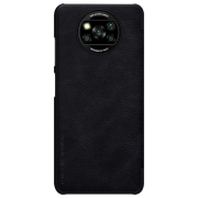 Чехол для смартфона Xiaomi Poco X3 (QIN) Черный Nillkin, Кожа, Flip Cover