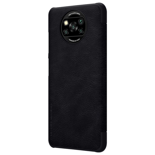 Чехол для смартфона Xiaomi Poco X3 (QIN) Черный Nillkin, Кожа, Flip Cover photo 3