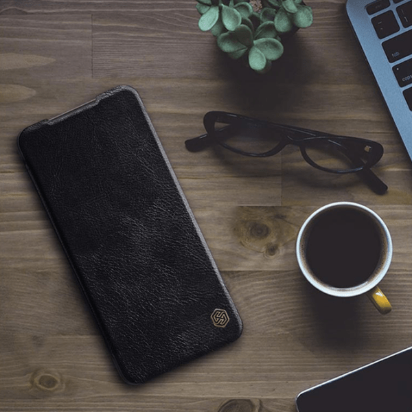 Чехол для смартфона Xiaomi Poco X3 (QIN) Черный Nillkin, Кожа, Flip Cover photo 4