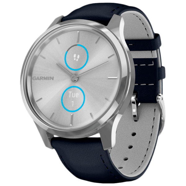 Ceas inteligent Garmin Vivomove Luxe Silver 0.95" | 42 mm | Oțel inoxidabil/Piele italiană
| 010-02241-20 photo 1