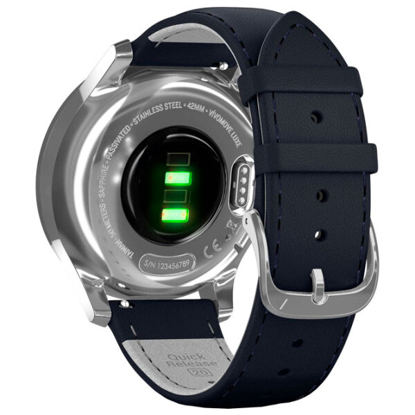 Ceas inteligent Garmin Vivomove Luxe Silver 0.95" | 42 mm | Oțel inoxidabil/Piele italiană
| 010-02241-20 photo 6