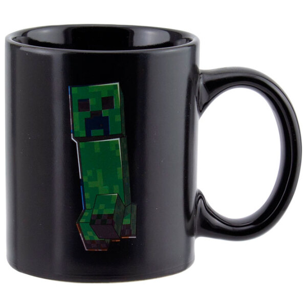 Cană Paladone Minecraft Creeper Heat Change Black 312 ml photo 3