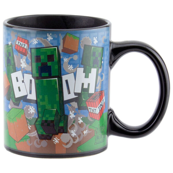 Cană Paladone Minecraft Creeper Heat Change Black 312 ml photo 4