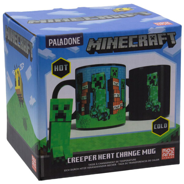 Cană Paladone Minecraft Creeper Heat Change Black 312 ml photo 7